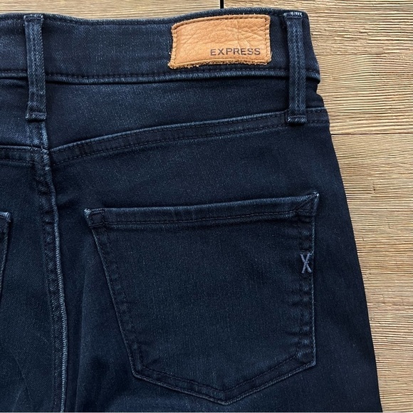 Express Mid Rise Side Stripe Jean Leggings - Picture 8 of 10